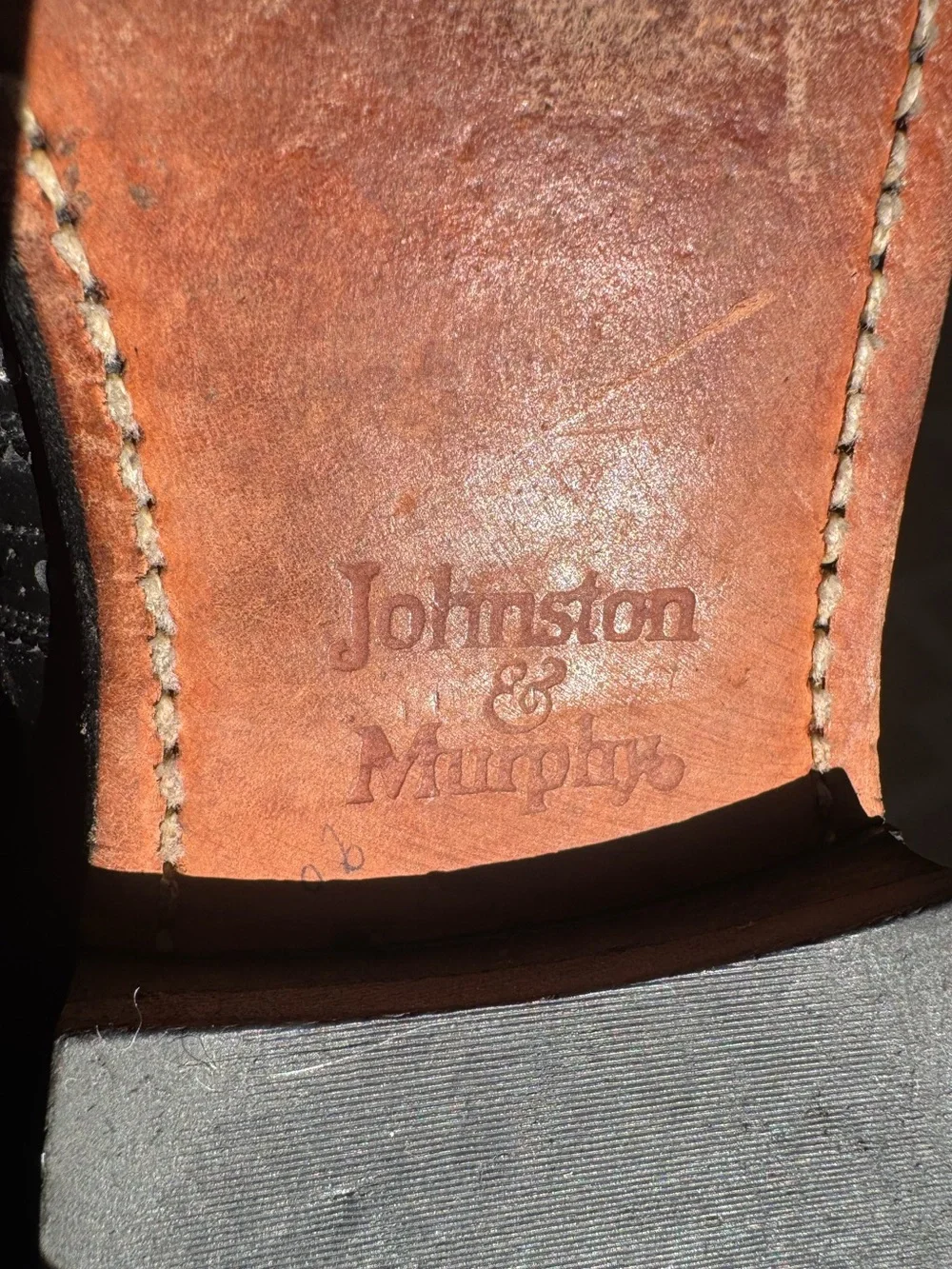 Johnson & Murphy Black Leather Wingtip Oxford Dress Shoes USA Men’s 10
